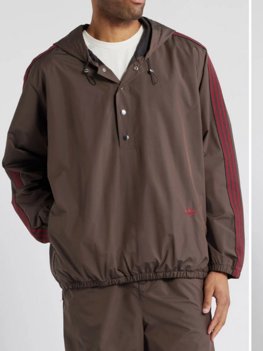 MENS ADIDAS X WALES BONNER JACQUARD TRIM ANORAK JACKET SZ 2XL